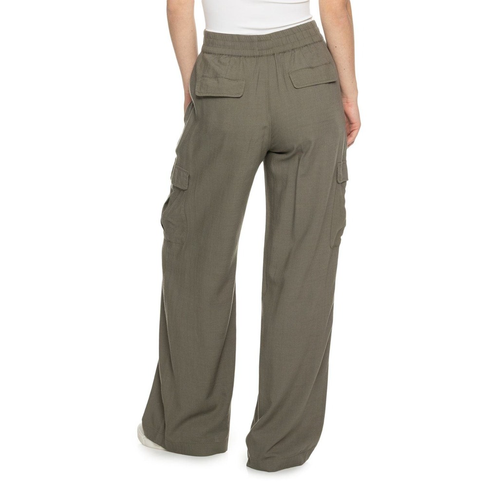 NWT Marine Layer 'Allison Cargo' Wide Leg Pant in Dusty Olive Stretchy Band - S - Picture 8 of 14